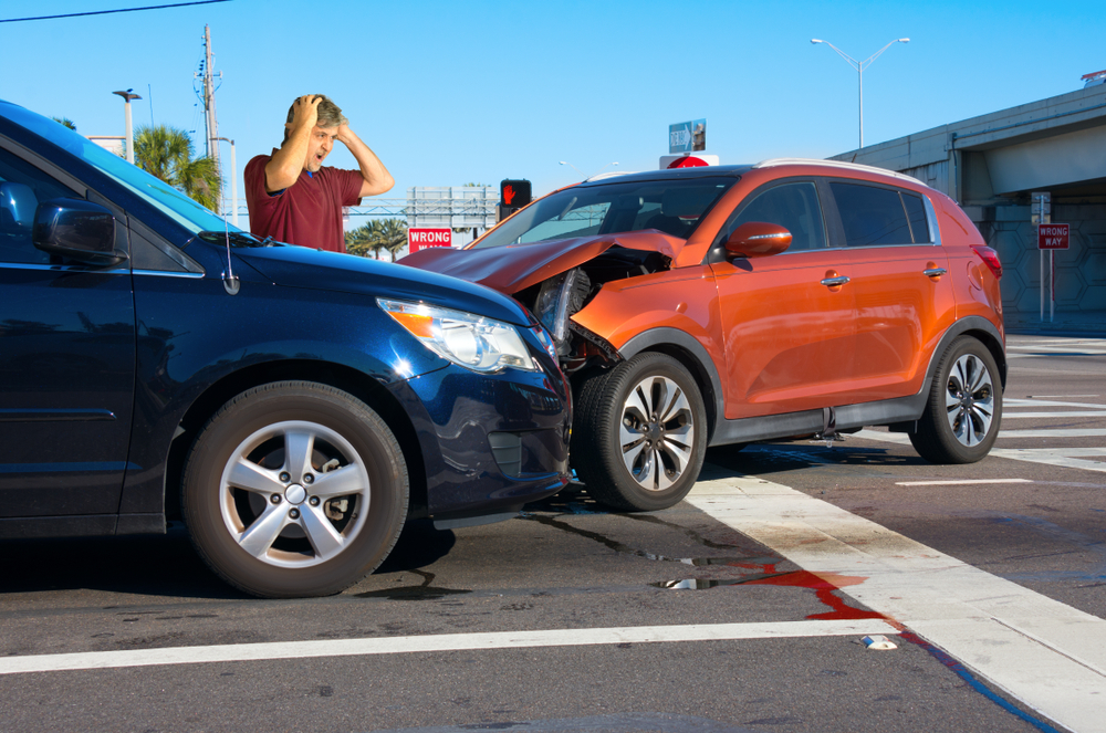 Lyft accident with cars crashed and older gentleman upset