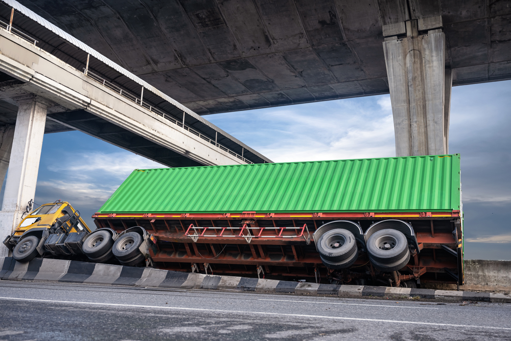 truck accident with a commercial company